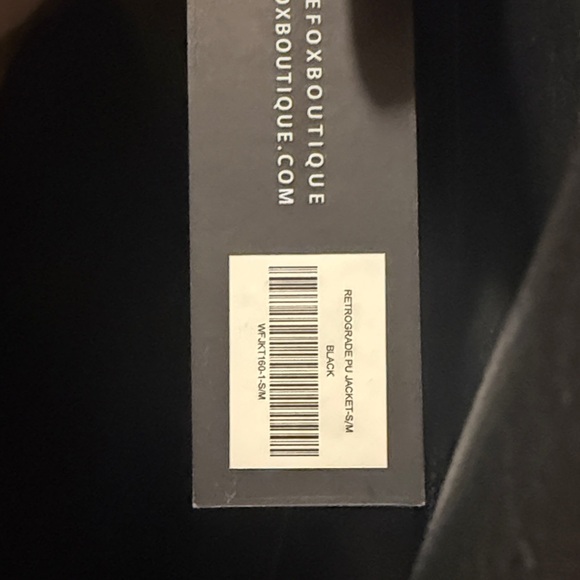 White Fox Boutique Black Bomber Jacket - Picture 6 of 6